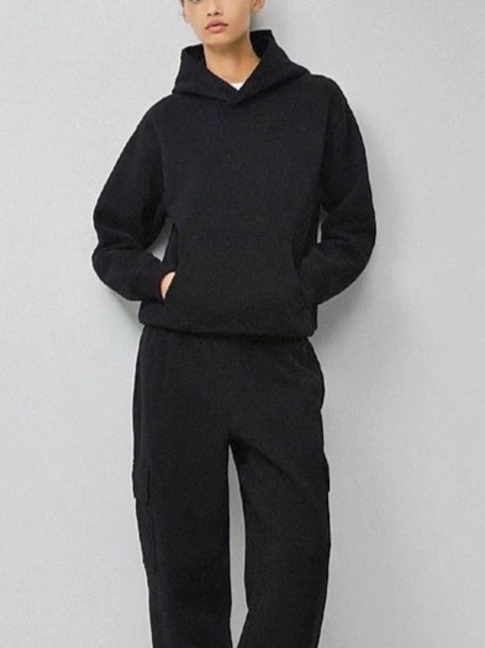 TNA Cozy Sweatfleece Perfect Hoodie Black Size Medium